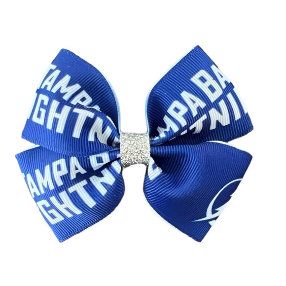 Munchkin Moo Bows Other - Tampa Bay Lightning pinwheel hair bow